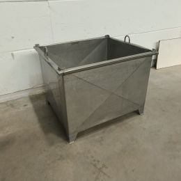 Rvs stapelcontainer - 113x99x94 cm 